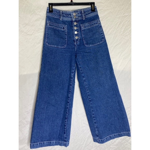 Cute denim wide leg high waisted jeans 💙 - Picture 2 of 5